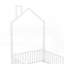 Lit plateforme simple en métal sans sommier et garde-corps robuste-273819960