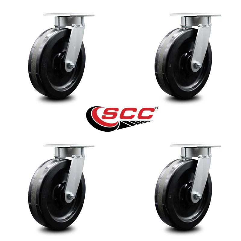 Swivel Top Plate Caster Set