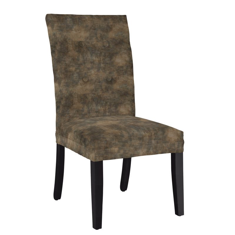 Chaise d'appoint rembourrée Halene, 1000-782, Noir satiné