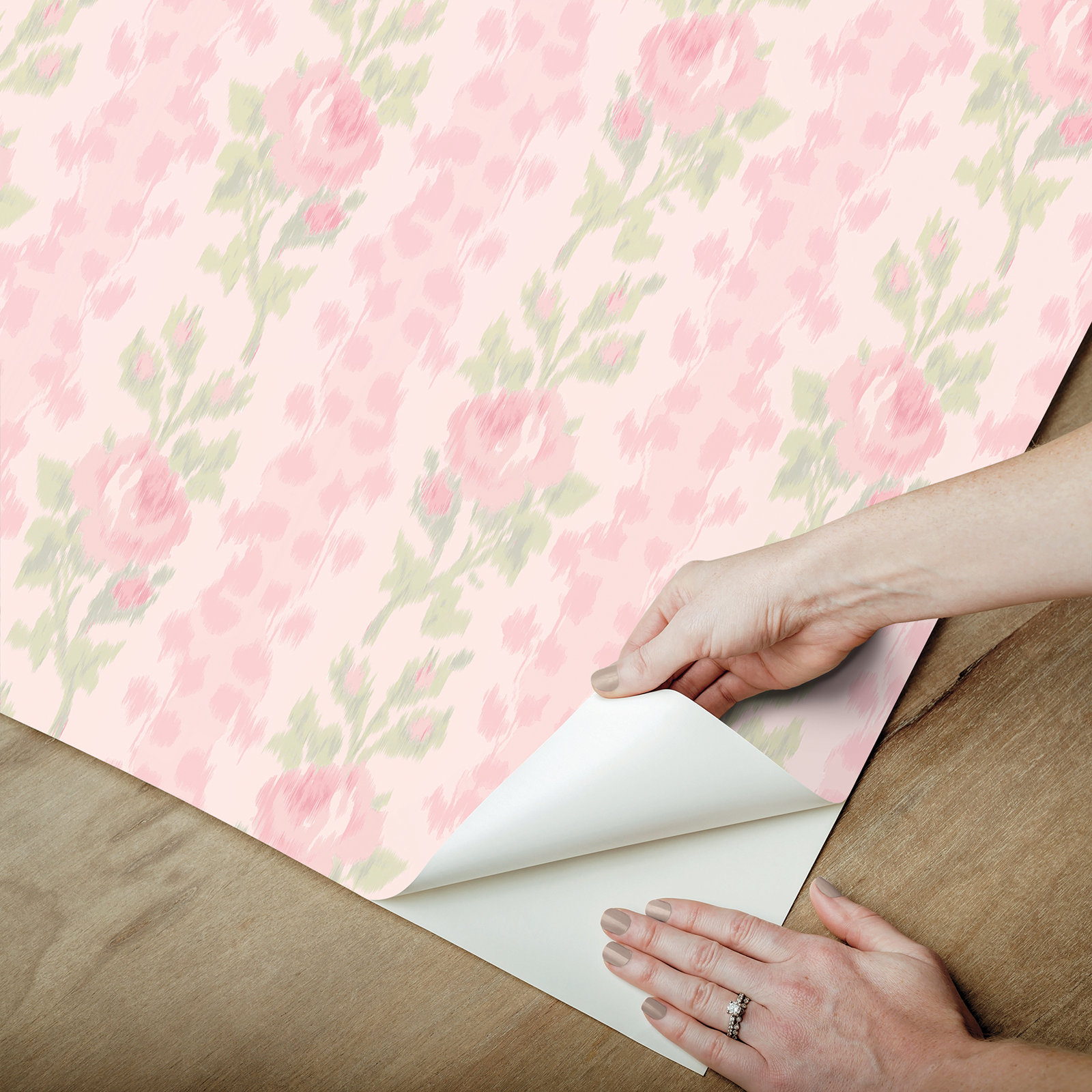 Rose Stripe Wallpaper Double Roll