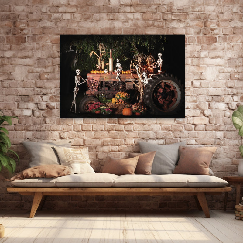 Halloween d'Halloween, art automnal contemporain, H 40 po x l 60 po
