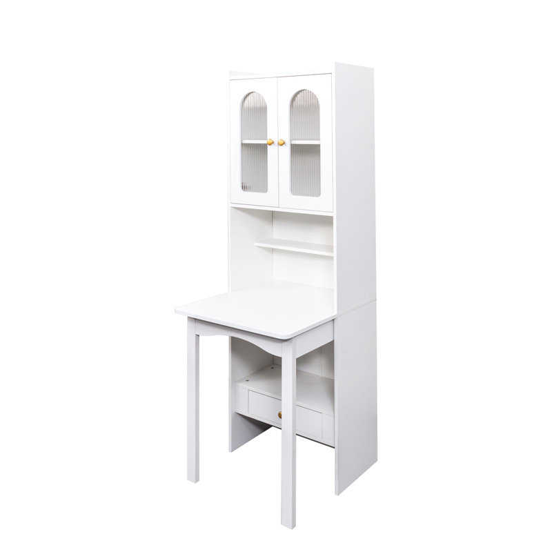Bureau d'écriture convertible pliable avec tablette et tiroir, poste de travail multifonctionnel, table d'étude peu encombrante