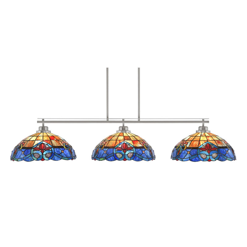 Odyssey 3 - Light Brushed Nickel Kitchen Island Pendant