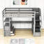 Lit mezzanine pour enfant avec tiroirs Casandra-741102682-741102680