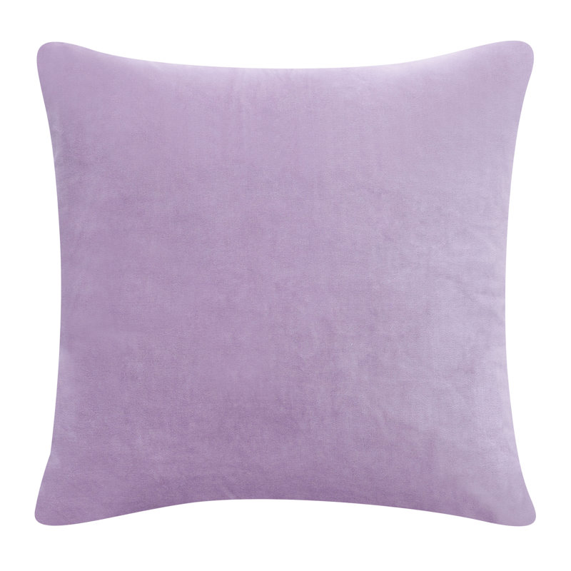 Lilac Velvet Handmade Reversible Square Throw Pillow