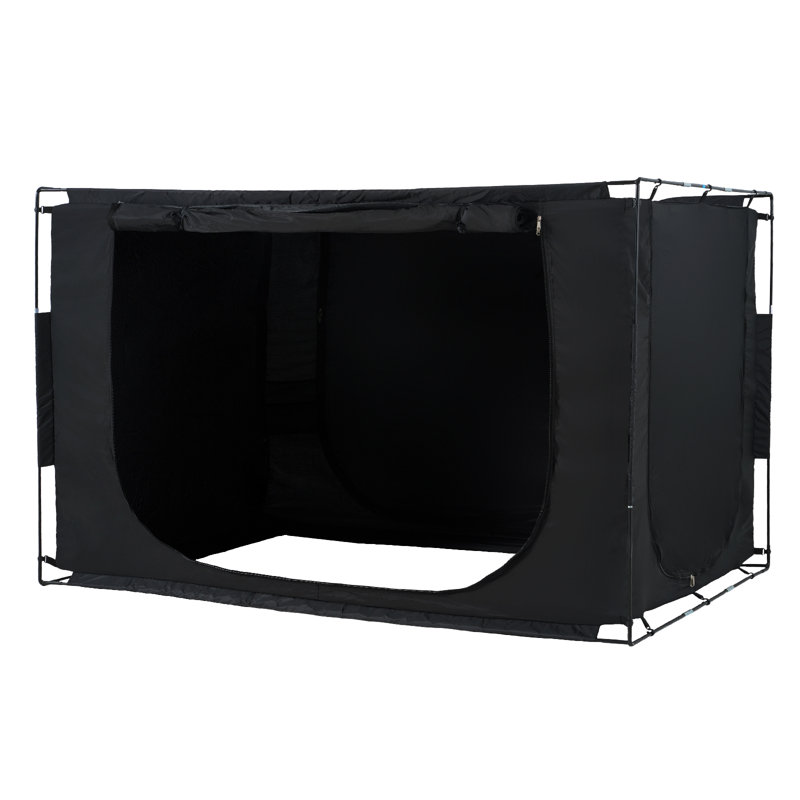 Tente de lit respirante à 3 portes 70% occultant avec poteaux en fibre de 0,37 po, H 8 po x l 19 po x P 10 po