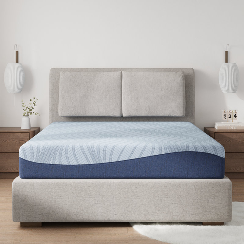  Matelas en mousse viscoélastique Serena, Très grand lit, Bleu, 10"