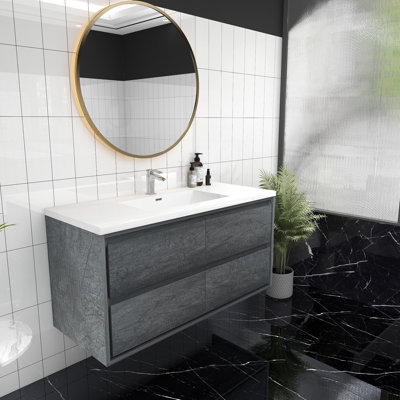 Ensemble de meuble-lavabo simple mural 48 po Azden