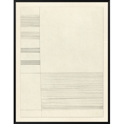 Lines and Boxes 4 Framed Drawing Print