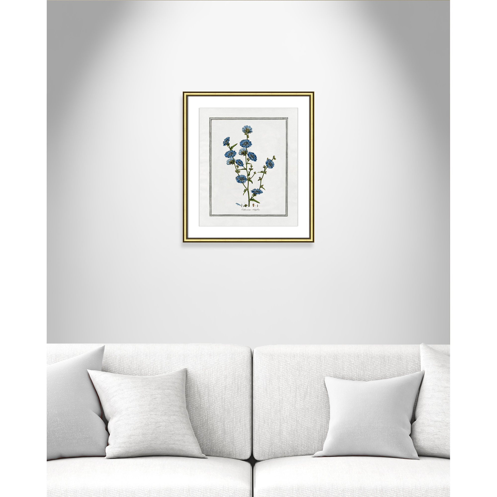 Soft Botanical I - Framed Art Full Bleed, Gold Framed, 17.25" W x 20.25" H
