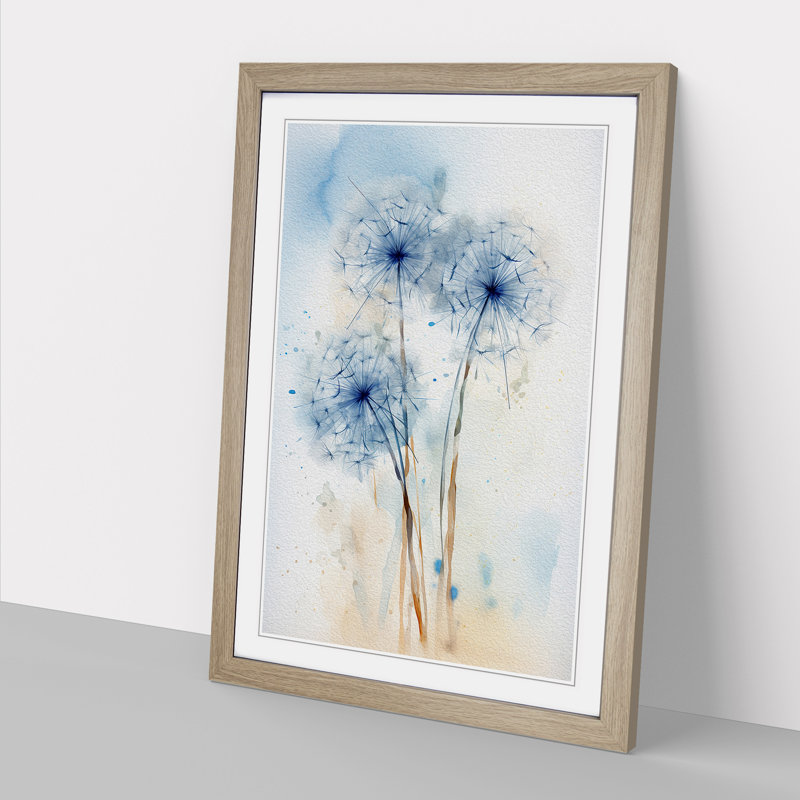 Dandelion Abstract Art Framed Print, Oak Framed, 34cm H x 25cm W