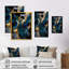 «Abstract Geode Marble Blue IV», art abstrait sur toile marbrée-86806755-86806758