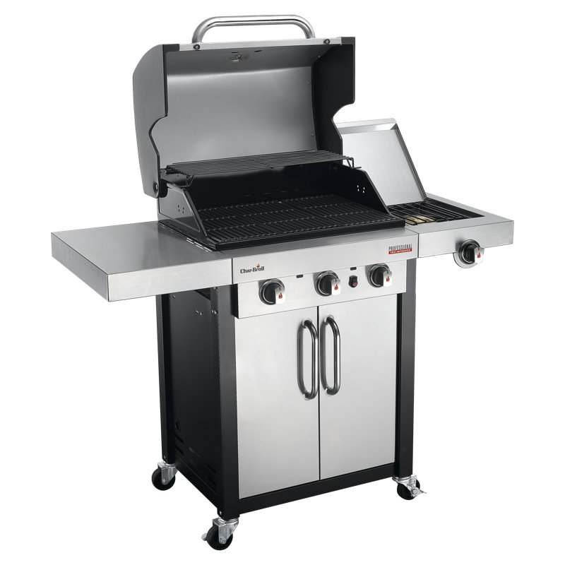Char-Broil Professional Series 3400 B - 3 Burner Gas Barbecue Grill with TRU-Infrared Technology and Side-Burner, White
