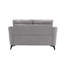 Carlotta 60"W Light Grey Woven Fabric Loveseat