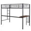 Lit mezzanine simple en métal avec bureau, échelle et garde-corps, lit mezzanine pour chambre à coucher-2099394597