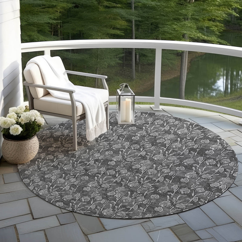 Tapis intérieur / extérieur Dejae, Rond 8 pi
