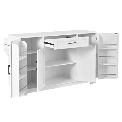 54.3" Kitchen Island Cart Sideboard Buffet Cabinet With Storage