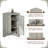 31.5"H Triangle Bathroom Storage Cabinet with Adjustable Shelves-1727416200
