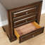 Table de chevet contemporaine 3 - Cerisier brun avec sortie de table transitionnelle-1861371784
