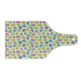 Ambesonne ABC Tempered Glass Cutting Board Letters Alphabet ABC Multicolor