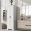 Armoire de rangement durable en panneau de fibres à densité moyenne avec tablettes réglables et dispositif anti-basculement pour la salle de bain et le bureau