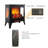  21" Electric Fireplace Heater, Freestanding Electric Fireplace w/ Realistic Flame, Remote, Timer, Small Fireplace w/Adjustable Brightness, Thermostat, Overheating Protection, 1400W, Black
