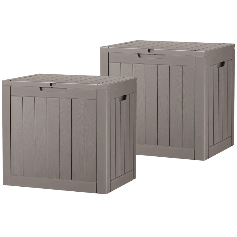 Ensemble de 2 boîtes de rangement de 31 gallons, Gris