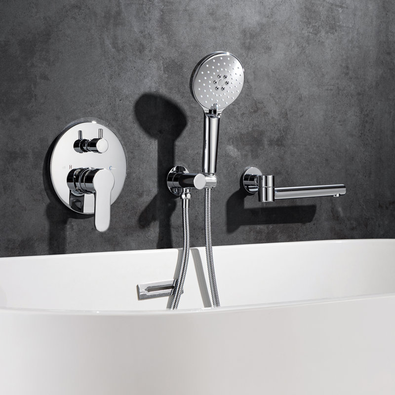 1 Handle Roman Tub Faucet with Diverter, Chrome