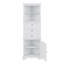 Armoire de coin triangulaire avec trois tiroirs et tablettes personnalisables-12093487