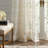 Simone Print Burnout Pole Top Sheer Taupe Curtain Panel Pair (Set of 2)-160631183-160631180