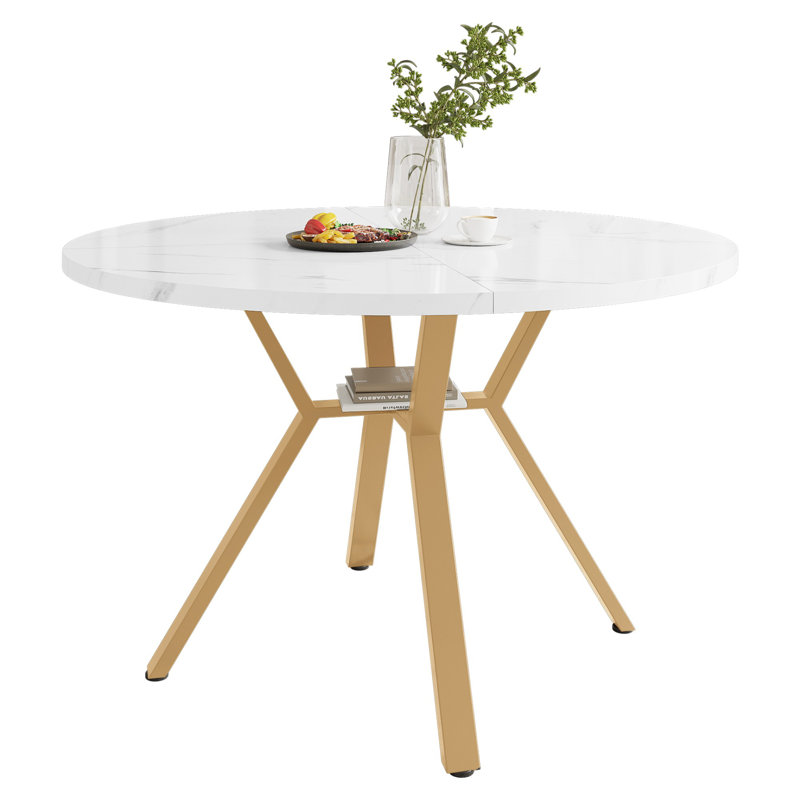 Metal Base Dining Table