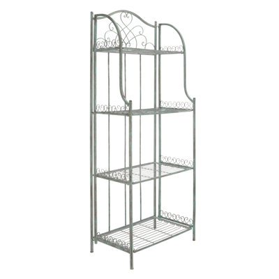 Amaris Wrought Iron 4-Tier Outdoor Bakers Rack