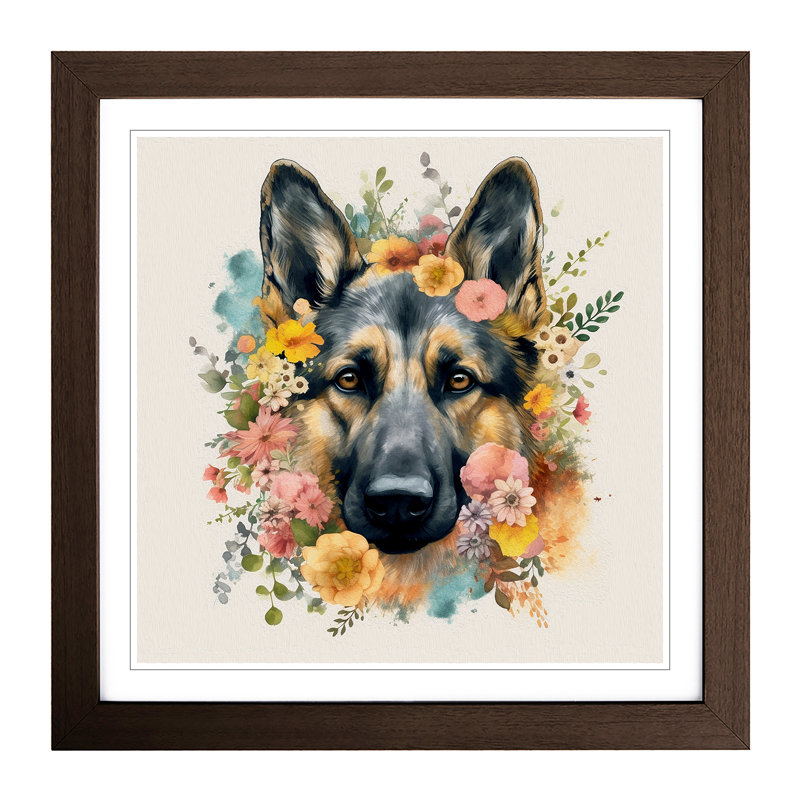 1 Piece Single Picture Frame Wall Art, Walnut