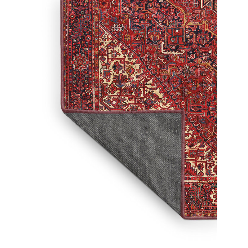 Tapis orange/rouge/brun traditionnel Magaret, Rectangle 2 pi x 3 pi