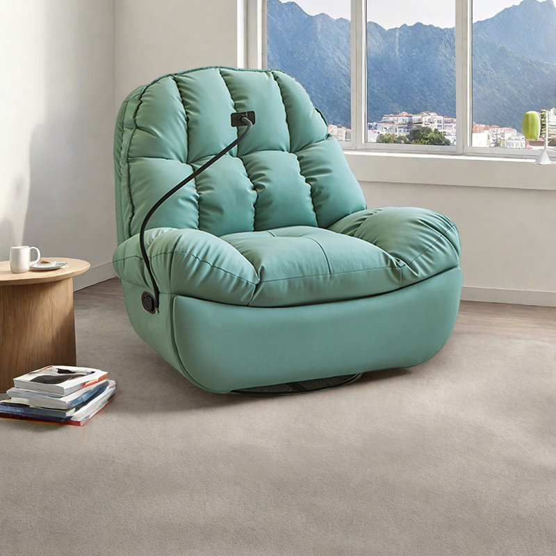 Fauteuil inclinable ergonomique avec support pour téléphone, Vert