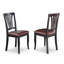5 Piece Modern Dining Table Set Includes a Round Kitchen Table with Pedestal and 4 Faux Leather Dining Room Chairs, Black