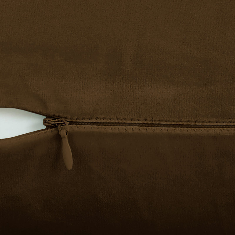 Heavy Crushed Velvet Cushion Cover, Brown
