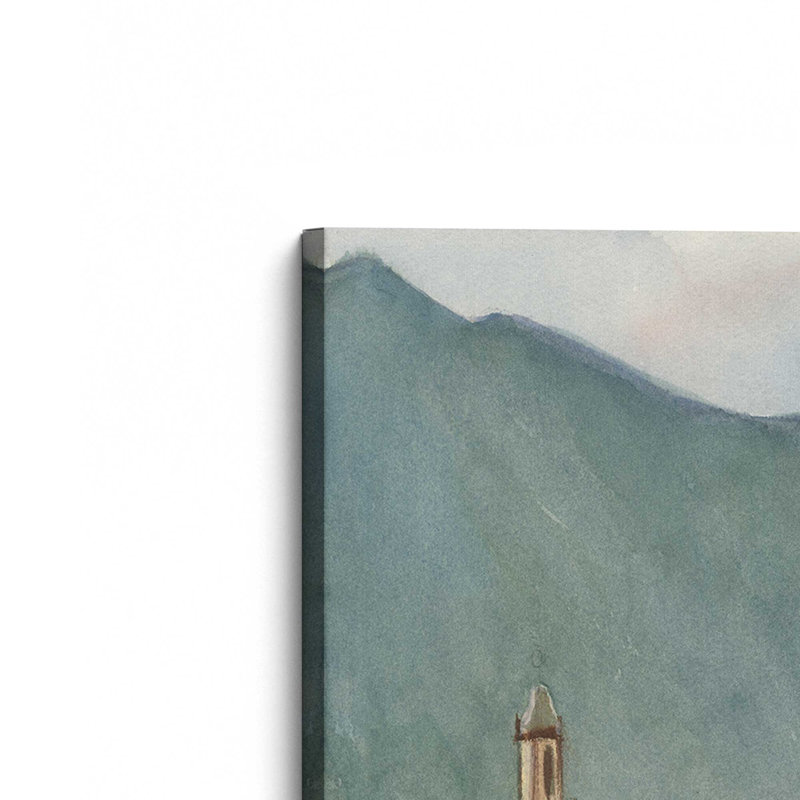 «Lake Como Village» par Stephen Calcasola, reproduction d'art sur toile, H 16 po x l 12 po