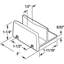 Guide inférieur de porte de douche coulissante Prime-Line, profilé 1/2 po, fabrication en plastique, gris, installation de 2 attaches