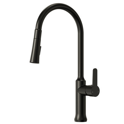 Pull-Down Kitchen Faucet with Dual-Function, Single-Handle Sink Faucet with Swivel Spout