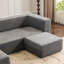Canapé modulaire en chenille avec 3 repose-pieds-522194089