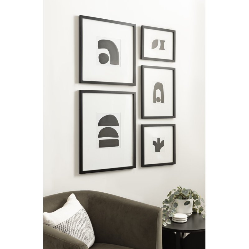 Ensemble de cinq cadres photo Gallery, Noir