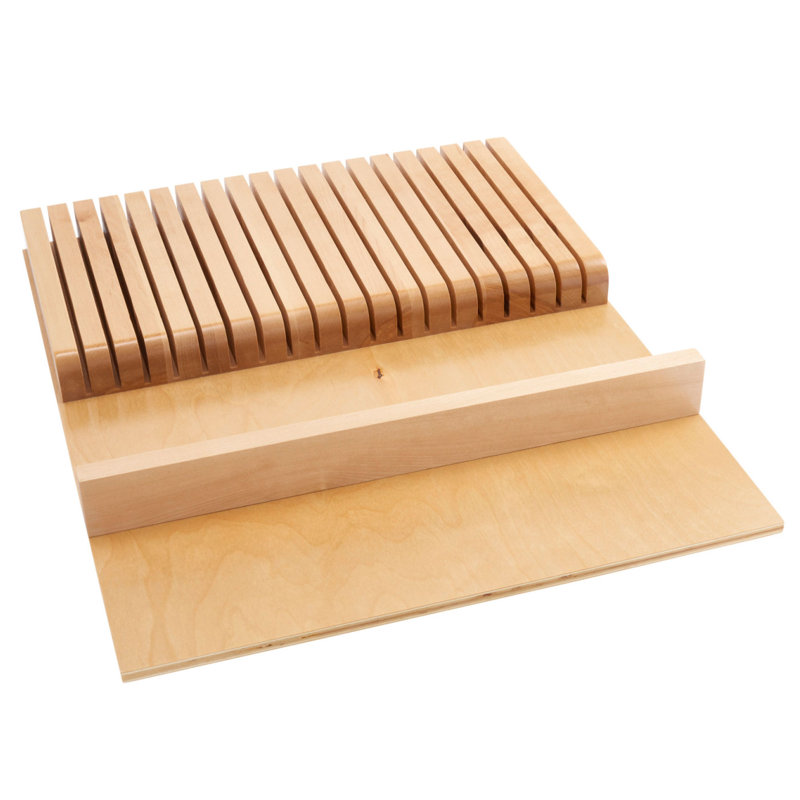 Rev-A-Shelf Trim-to-Fit Knife Block 19 Slot Drawer Organizer Insert