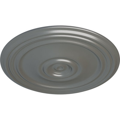 Endurathane Reece Ceiling Medallion, 21"OD x 1 1/4"P, (Fits Canopies up to 6 3/4")Hand-Painted Silver Finish