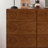 Modern Nut-Brown Solid Wood Accent Cabinet