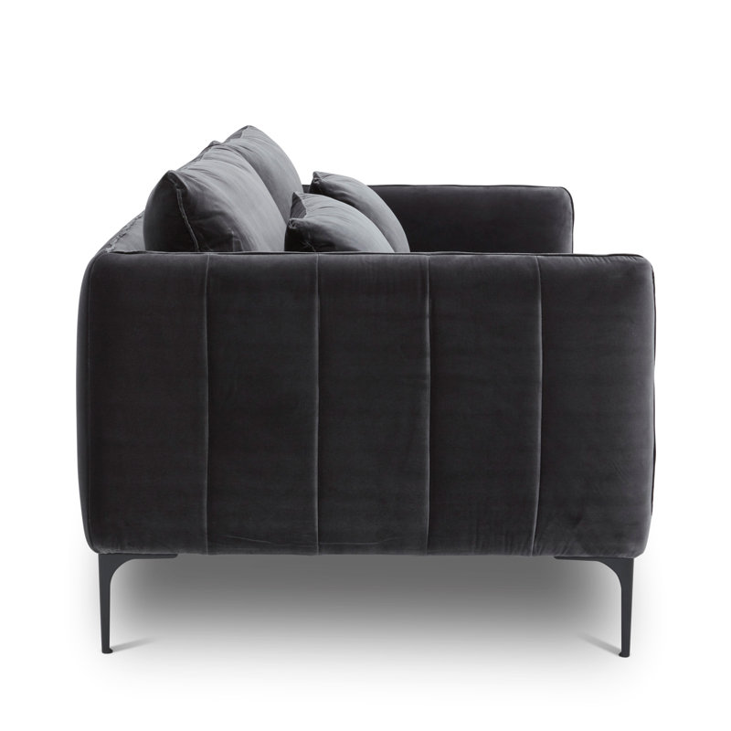 Rae Upholstered 84 " Sofa, Gray Velvet