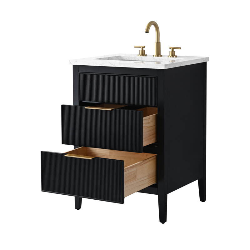 Emma 24" W Single Vanity, Black