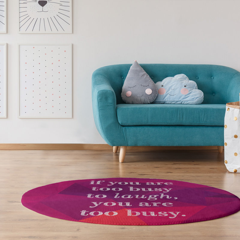 Tapis en poly-marque pour le rire, Rond 5 pi