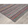 Striped Machine Made Tufted Runner 2' x 12' Polypropylene Area Rug in Light Blue/Gray/Red