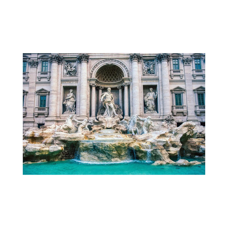 Trevi Fountain by Zoe Schumacher - No Frame Print on Canvas, 20.32 cm H x 30.48 cm W